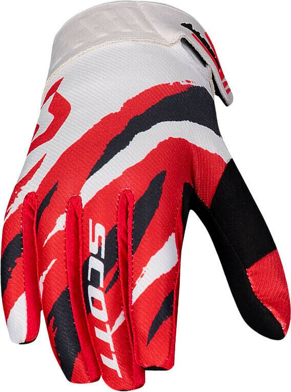 Scott 450 Prospect weiss/rot Motorradhandschuhe