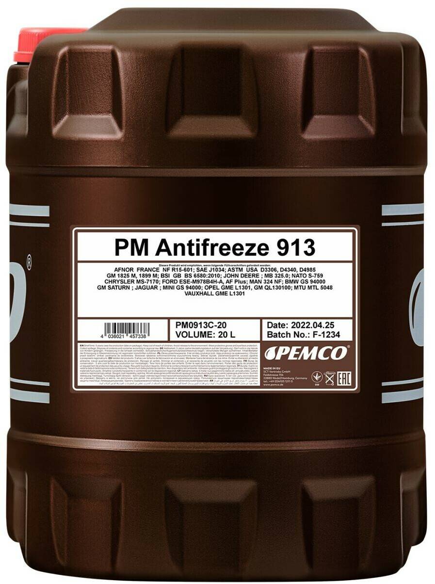 Betriebs- & Wartungsstoffe Pemco Antifreeze 913 PM0913C-20 (20000 ml)