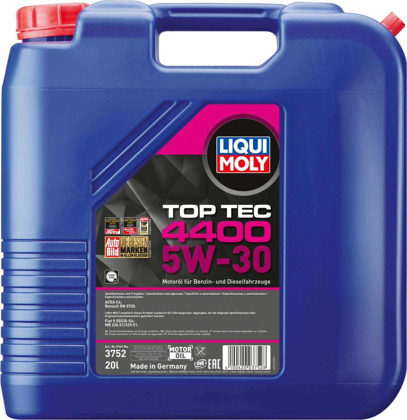 LIQUI MOLY Top Tec 4400 5W-3020 l LIQUI MOLY Top Tec 4400 5W-30